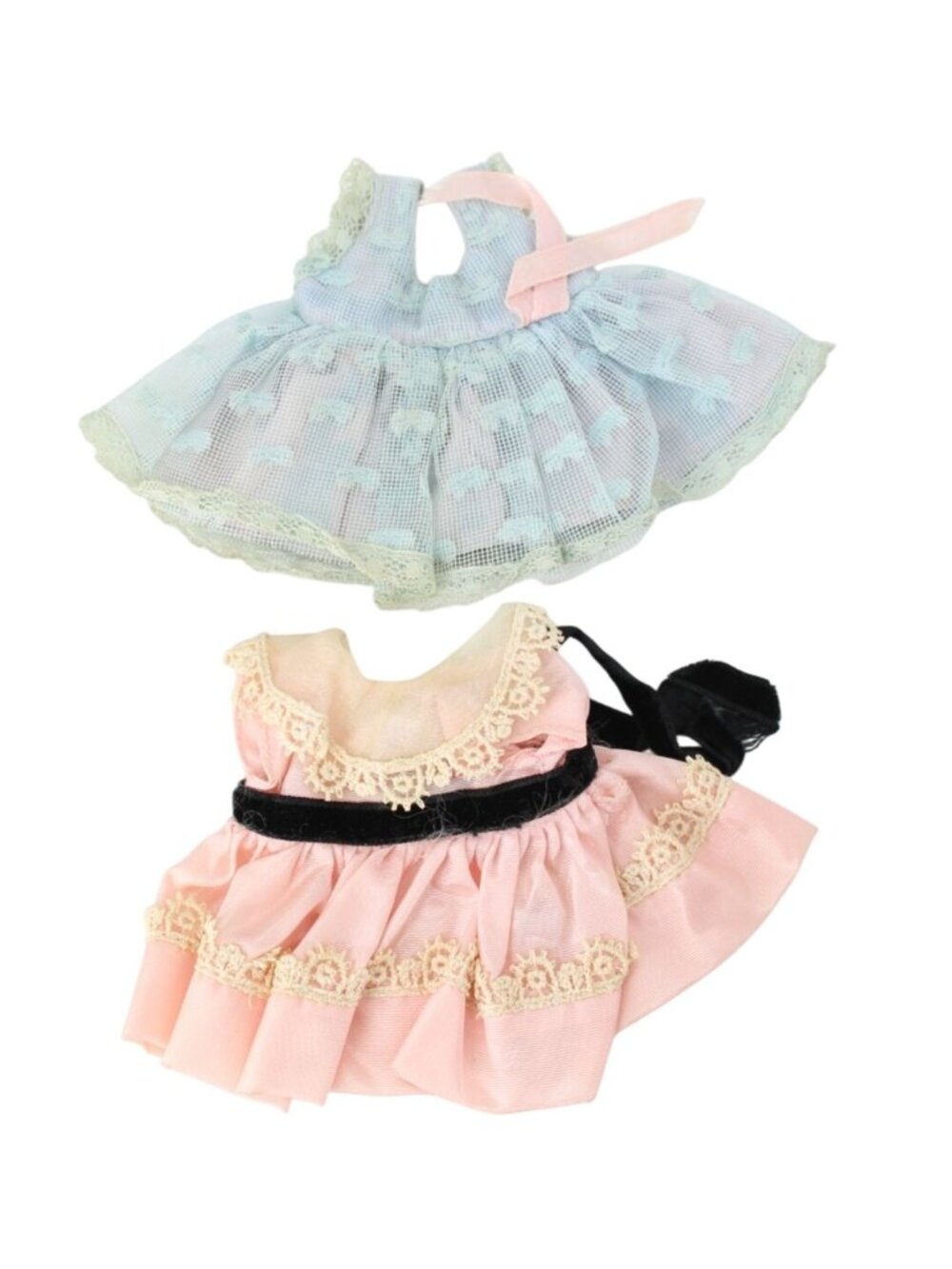 2 Ginny Doll Dress Pink Blue Vogue Dolls Vintage 94717